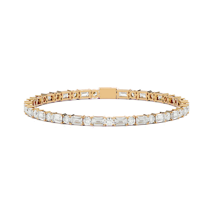 Baguette and Round Tennis Bracelet