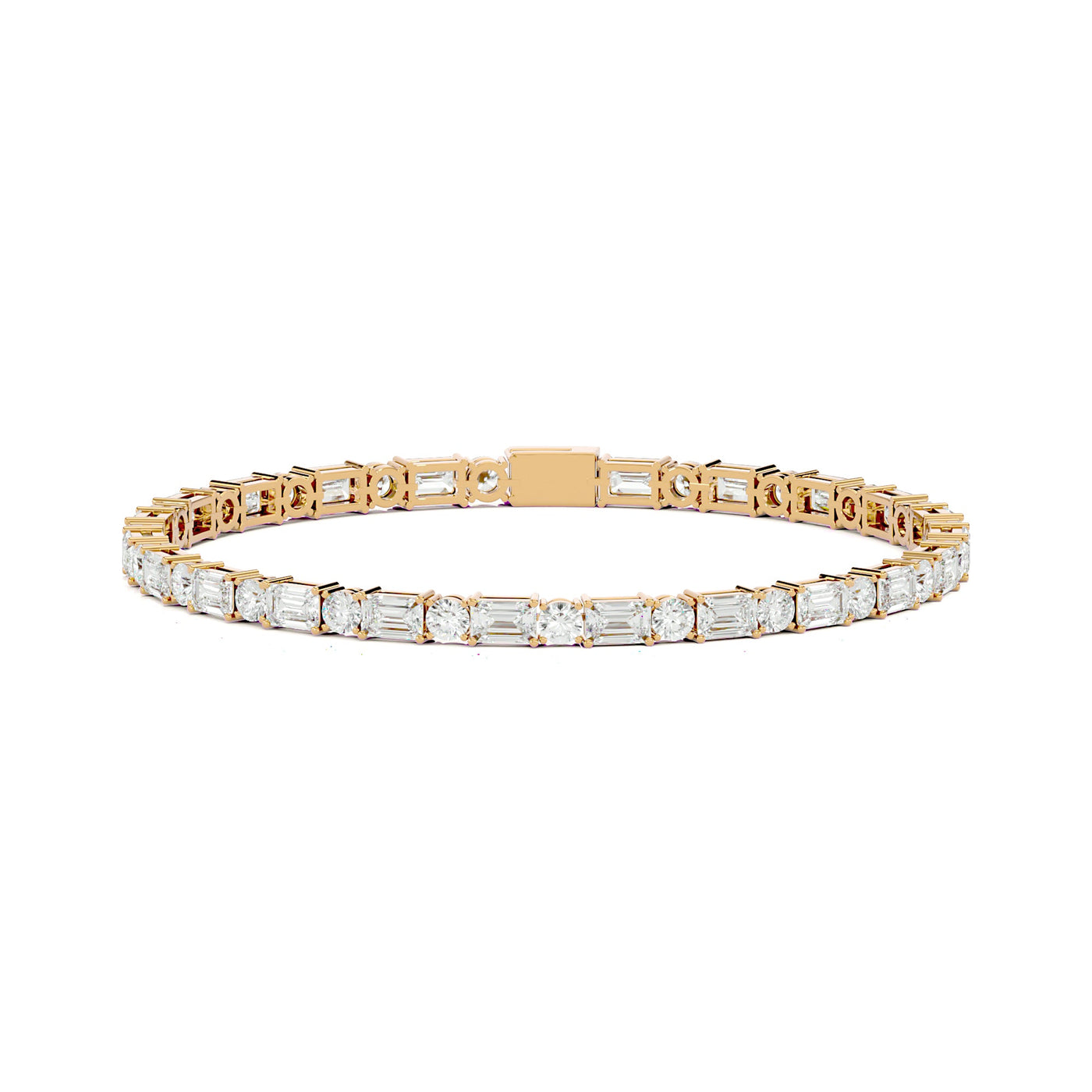 Baguette and Round Tennis Bracelet