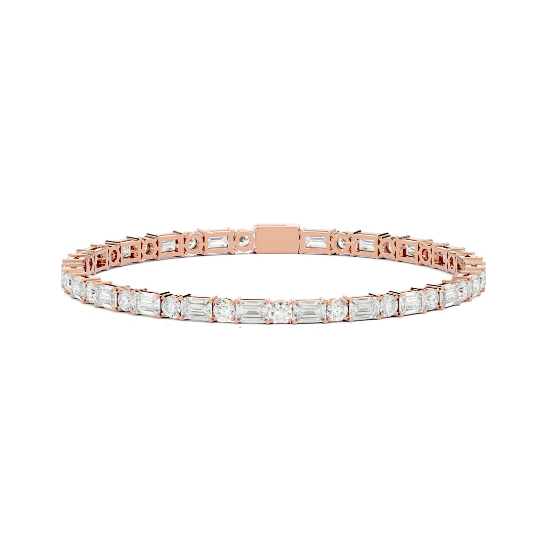 Baguette and Round Tennis Bracelet