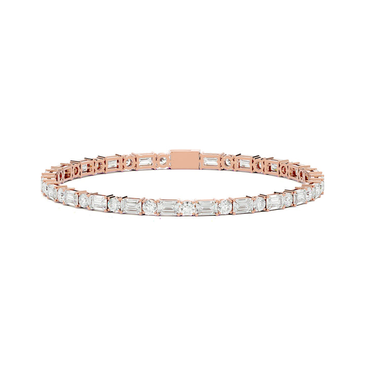 Baguette and Round Tennis Bracelet