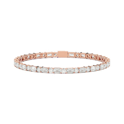 Baguette and Round Tennis Bracelet