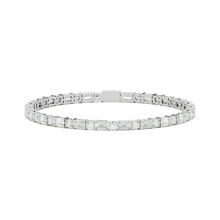 Baguette and Round Tennis Bracelet