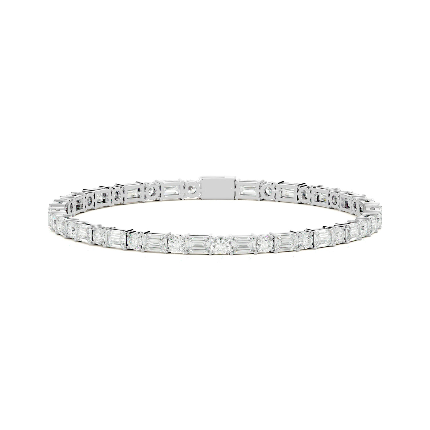 Baguette and Round Tennis Bracelet