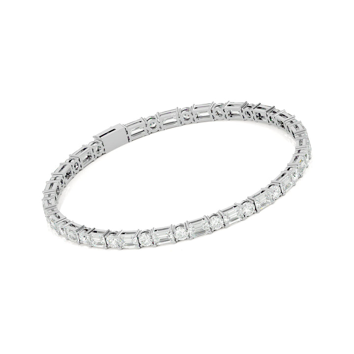Baguette and Round Tennis Bracelet