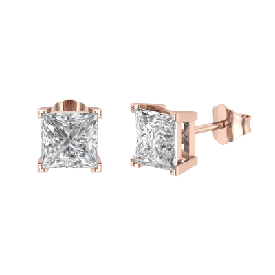 6 MM Square Cut Stud Earrings