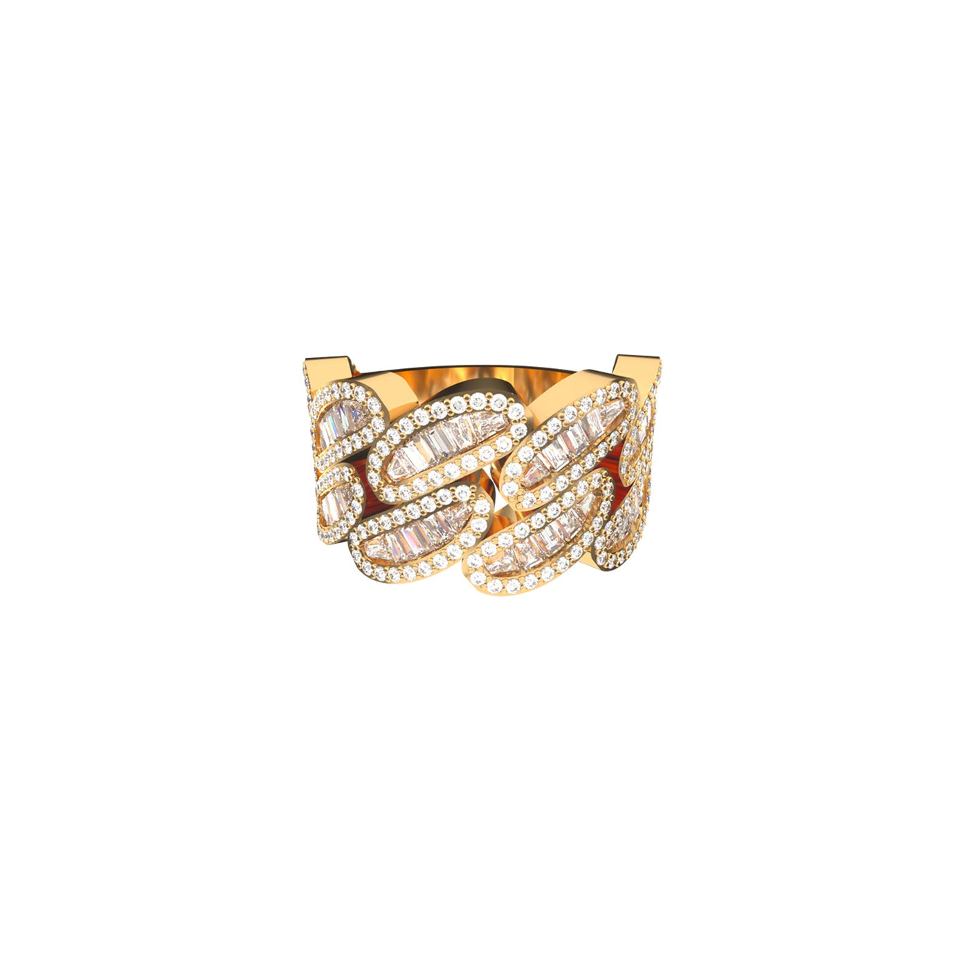 Baguette Cuban Link Ring