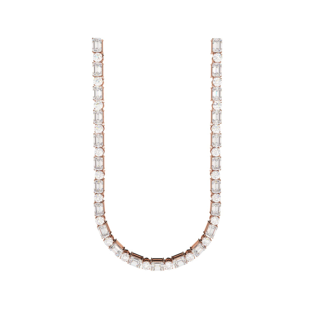 Baguette and Round Tennis Chain
