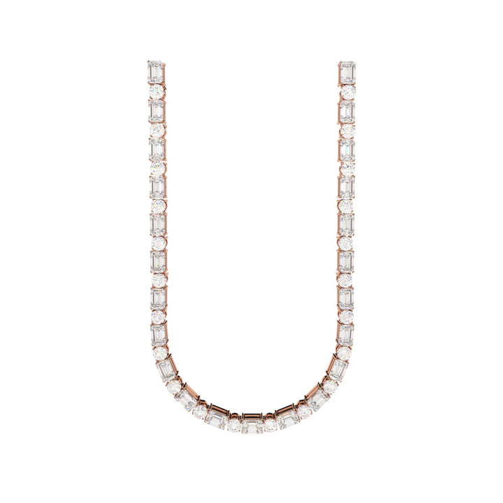 Baguette and Round Tennis Chain