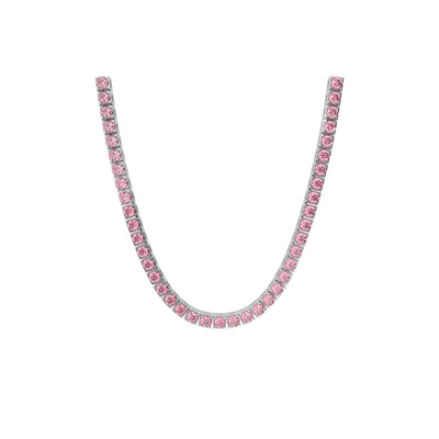 Pink Tennis Chain 4mm